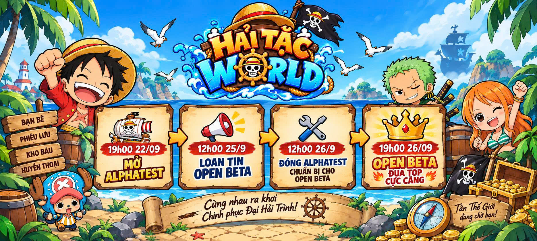 Hải Tặc World — lịch trình Alpha Test và Open Beta
